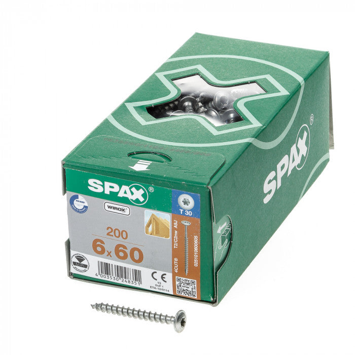 SPAX HI.FORCE WIROX 6X60 BOX 200 STUKS