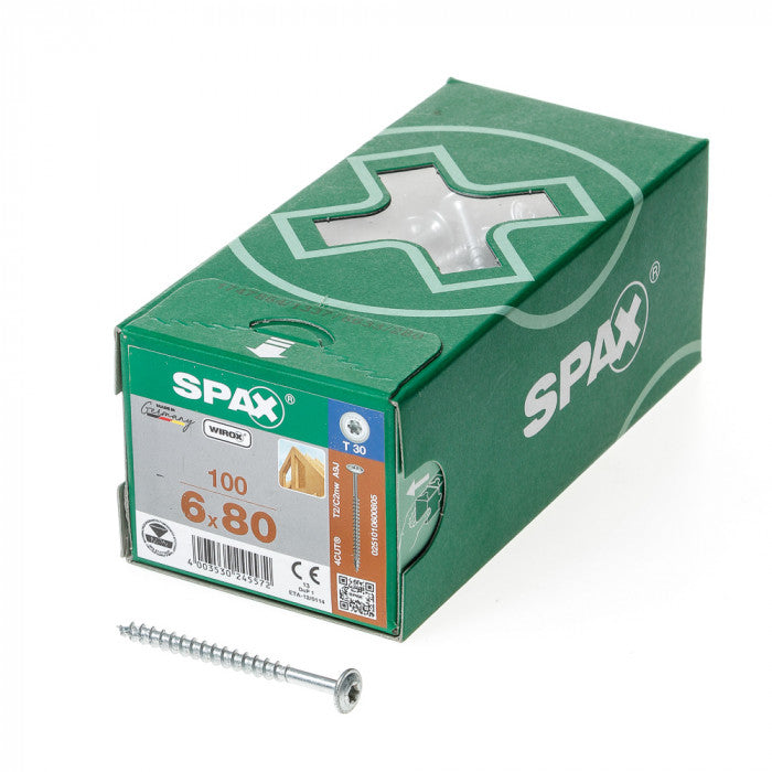 SPAX HI.FORCE WIROX 6X80 BOITE 100 PIÈCES