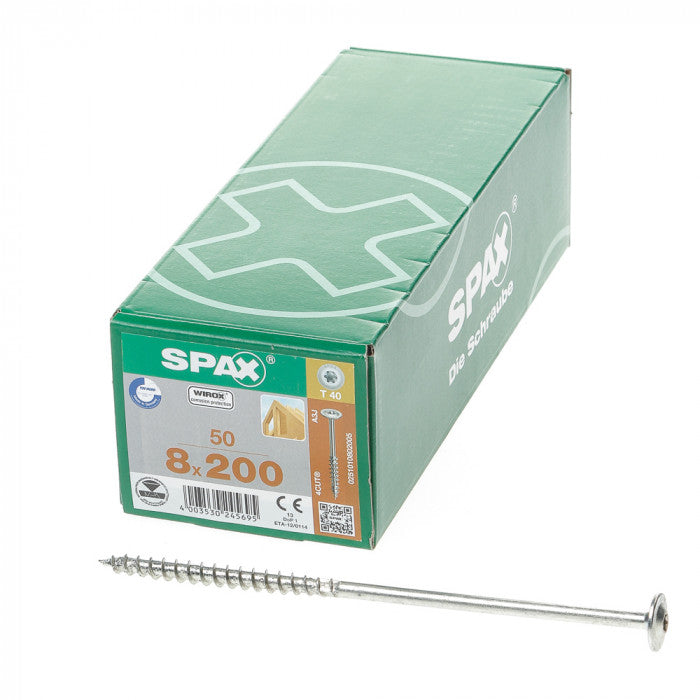 SPAX HI.FORCE WIROX 8X200 BOX 50 STUKS