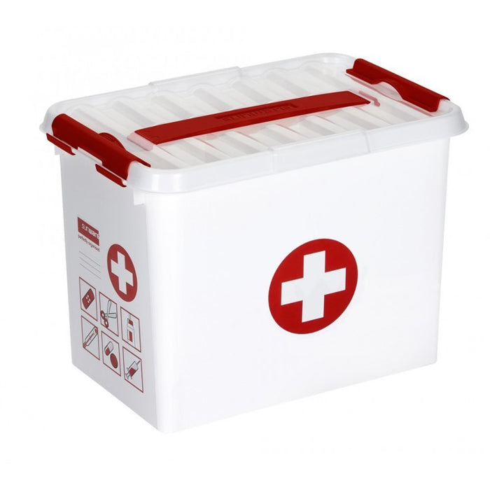 BOITE DE PREMIERS SECOURS Q-LINE 9L AVEC INSERT BLANC/ROUGE