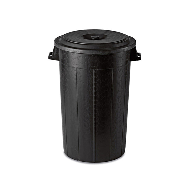 POUBELLE DE RUE 100L NOIRE AVEC COUVERCLE