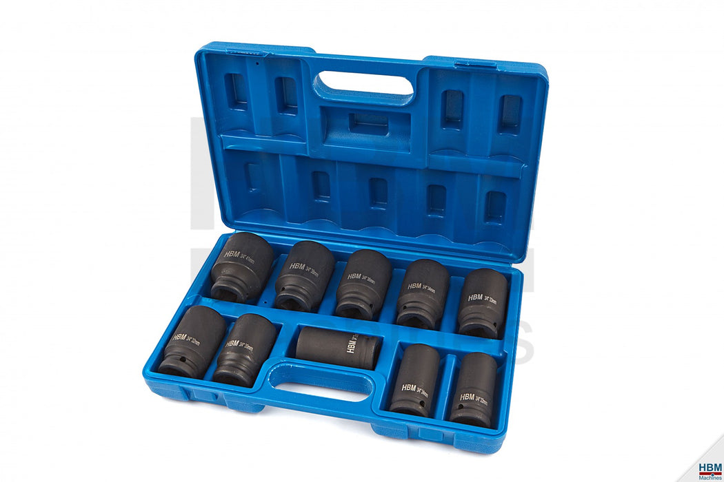 SET SLAGDOPPEN 3/4  METRISCH, LANGE UITVOERING/ JEU DOUILLES A CH