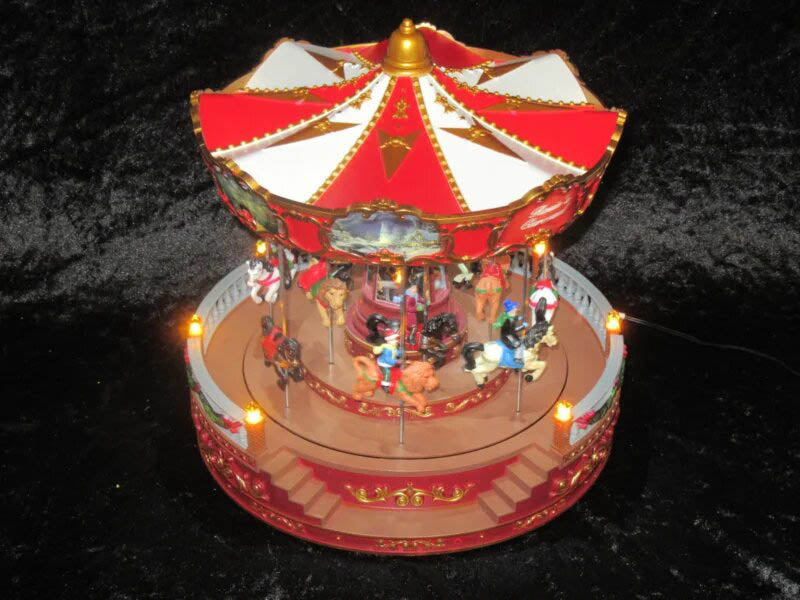 CARROUSEL MERRY GO ROUND - GRAND ADAPTATEUR MULTICOLORE INCL.-LED-30X30X