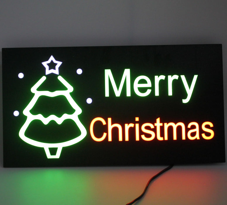 Enseigne LED Joyeux Noël Colorful-Plug.-LED