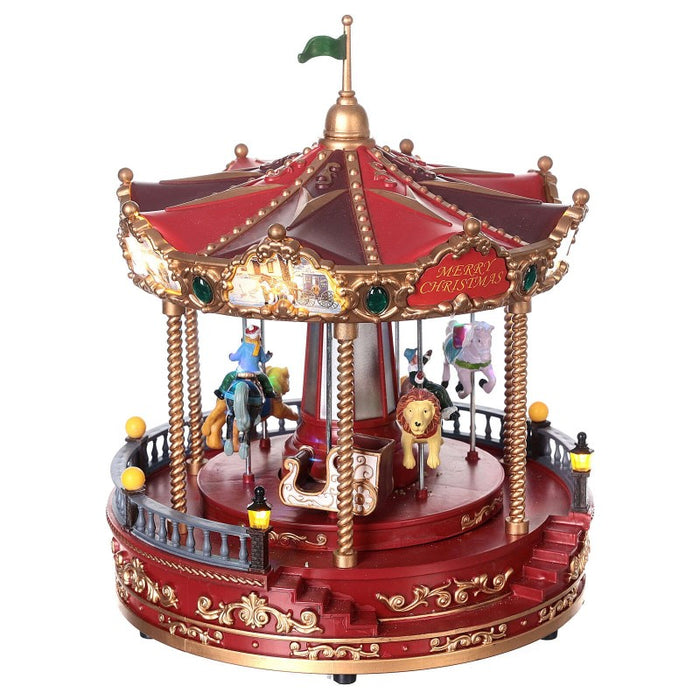 CAROUSEL ANIMATED MULTICOLOR-LED-23,5X23,5X27,9CM