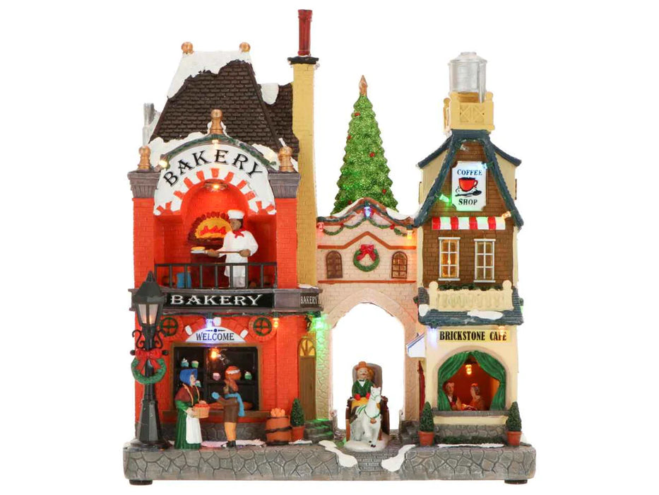 VILLAGE TURNING TREE ANIMATED ADAPTOR INCL.-27X13,8X31CM-LED-MULT