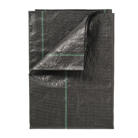 Gronddoek - PP zwart, 100 gr/m&#178; - 1,34 x 1,34 m