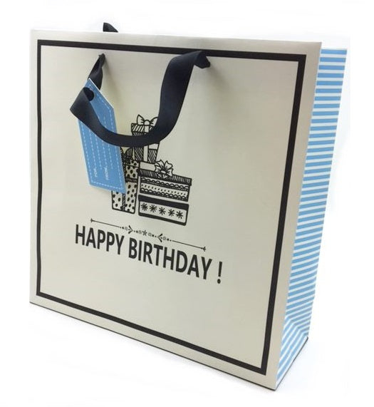 GESCHENKTAS 210GR HB BLAUW 28X28X10CM