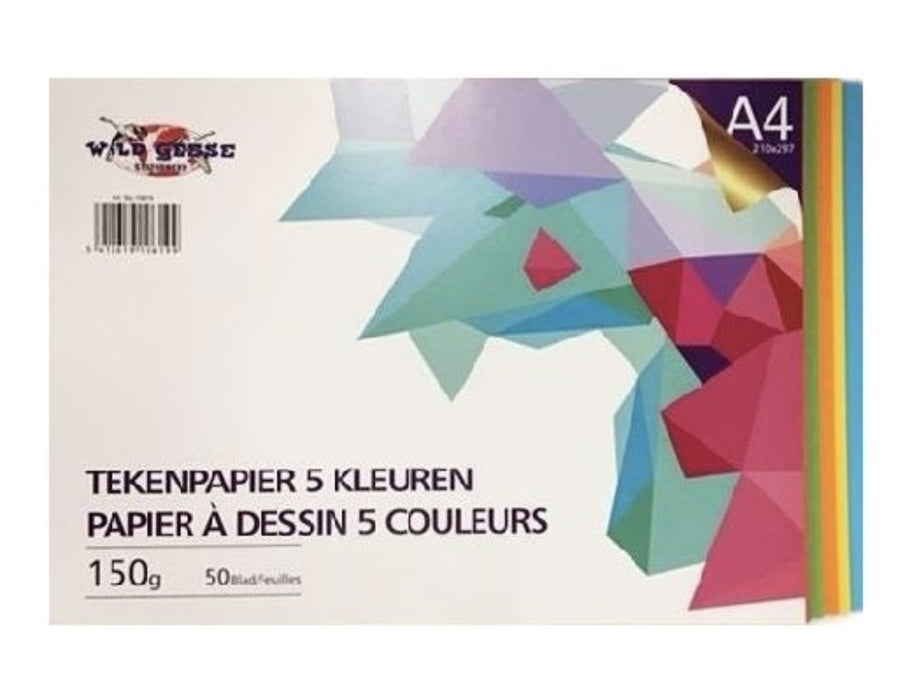 BLOC DESSIN A5 COULEUR 100 FEUILLES 80GR