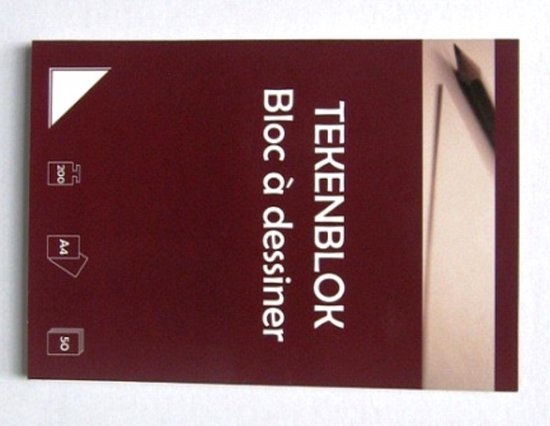 TEKENBLOK A4 50 BLAD 200GRAM WIT