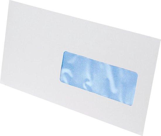 enveloppes blanches 50 pièces 80 grammes 114x229 cm fenêtre (AM)