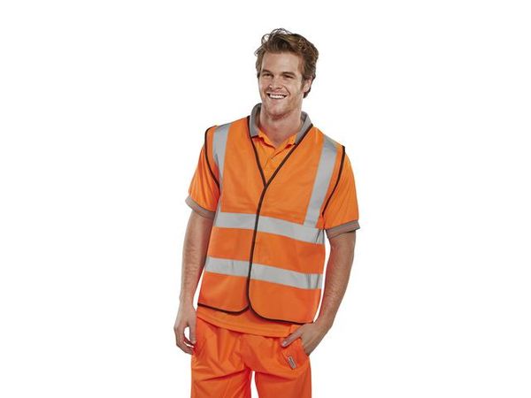 GILET DE SÉCURITÉ B-SEEN ORANGE GRAND