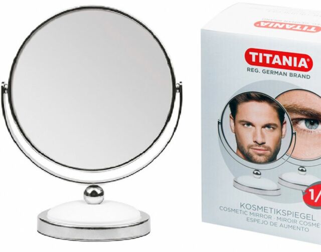 MIROIR COSMÉTIQUE 12X18CM TITANE