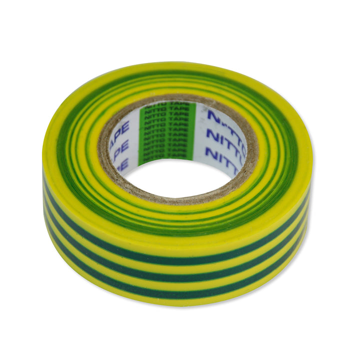 RUBAN ISOLANT PVC JAUNE/VERT 19MMX10M (PAR 10)