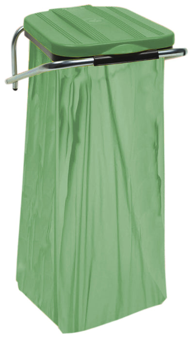 VB 210801 PORTE-SAC MURAL AVEC COUVERCLE VERT