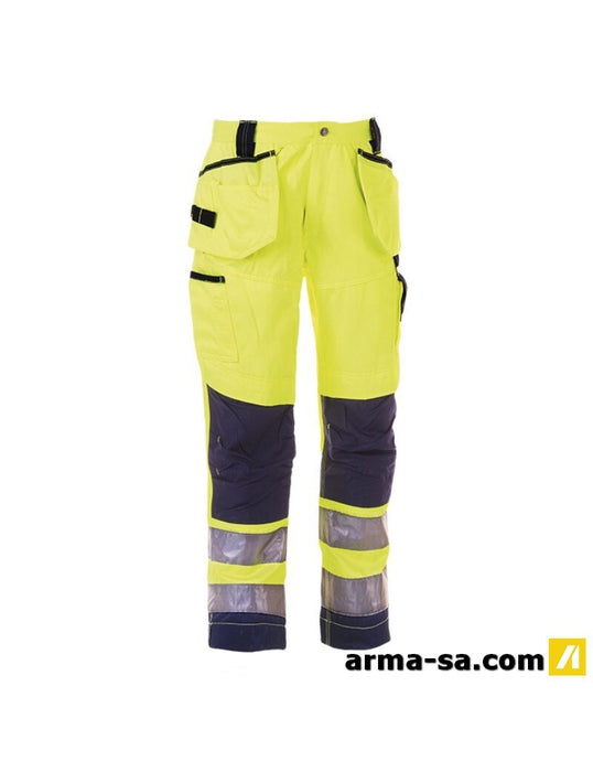 STYX HOGE ZICHTBAARHEID BROEK GEEL/MARINE 50