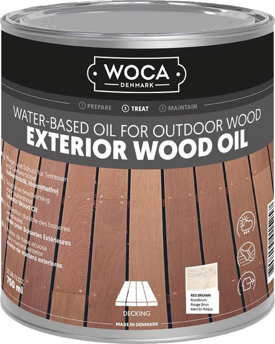 WOCA EXTERIOR OIL ROODBRUIN - 750 ML