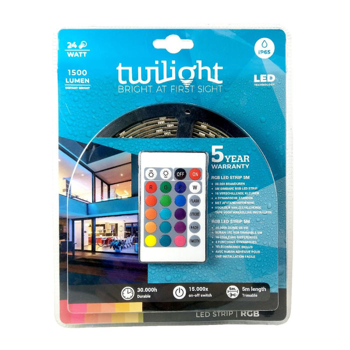 TWILIGHT LED STRIP 24W 5M IP65