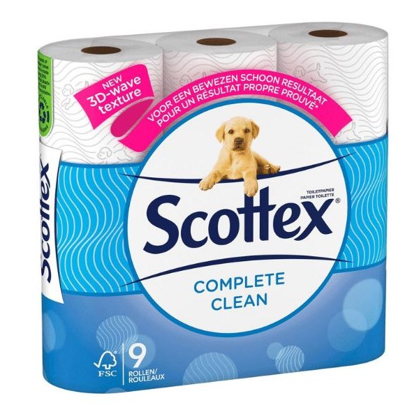 SCOTTEX COMPLETE CLEAN TP 9 ROULEAUX 2 COUCHES