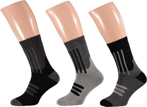 CASUAL TERRY BOOTSOCKS 3-PACK MULTI BLACK 42/47