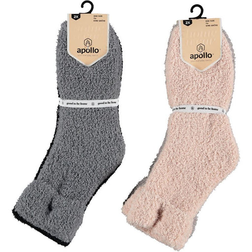 LADIES SOFTY BEDSOCKS 2-PACK ASSORTED OS