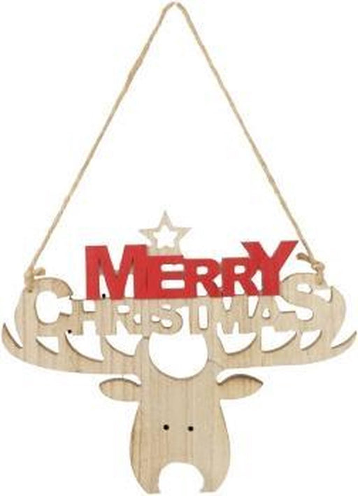HANGER MERRY CHRISTMAS  ROOD 29X1XH24CMHOUT
