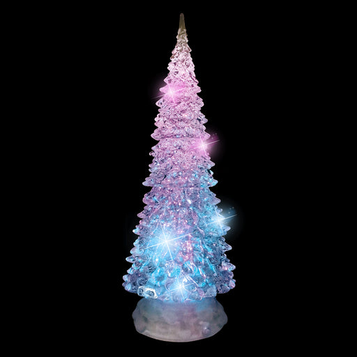KERSTBOOM B/O ACRYL H30.5D12 CHANGING COLOURS LED 6L