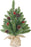 Creston kerstboom w-burlap bes groen frosted TIPS 58 - h60xd