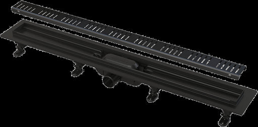 caniveau de douche pvc grille black-mat 550mm