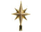 licht goud-piek plastic ster glitter with light gold glitter -6.5