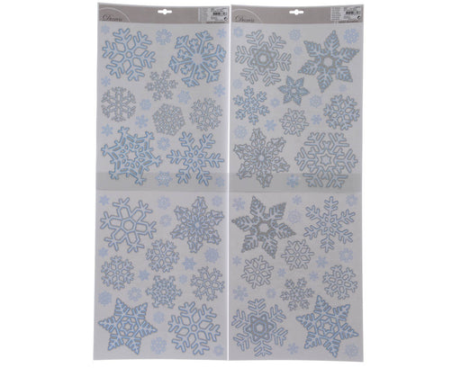 raamdecoratie sneeuwvlok with glitter tape-removable adhesiv (per
