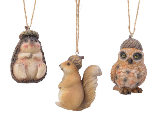 bosdier poly hang hedgehog - squirrel - owl packed per piece (per