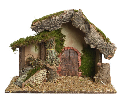 NATIVITY HOUSE NATURAL STAIRS FSC 100&#37; NATURAL L37.00-W17.00-H27.