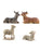 ANIMAL POLYRESIN OX, DONKEY, SHEEP LAYING, SHEEP STANDING 4 FIGUR