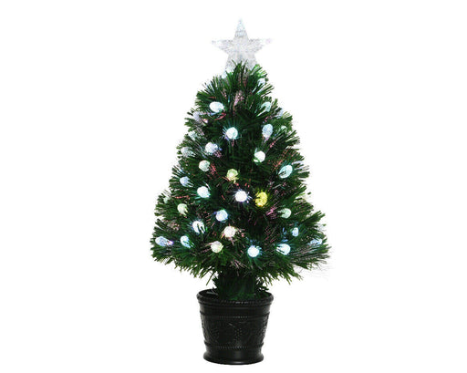 PRESTWICK FIBRE OPTIC TREE LED INDOOR BLACK/MULTI DIA45.00-H90.00