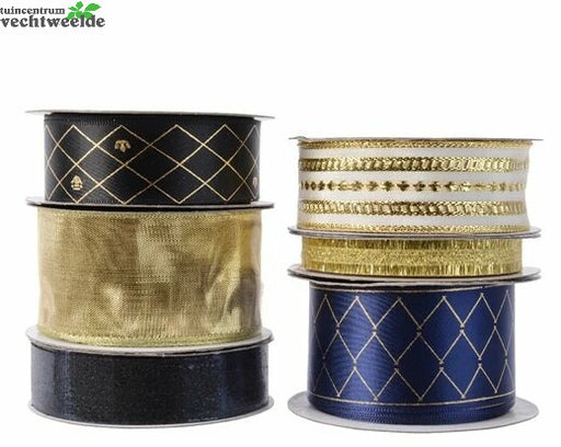 RIBBON POLYESTER 6ASS ASSORTED L300.00-W2.50-H0.01CM