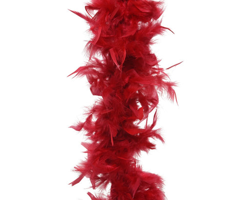 BOA FEATHER CHRISTMAS RED L17.00-W17.00-H184.00CM