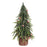 MINI TREE SNOWY WITH BAUBLE INDOOR GREEN/PINK L20.00-W12.00-H20.0