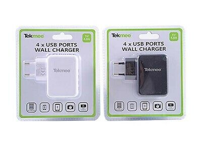 TEKMEE 4 USB PORTS FAST WALL CHARGER