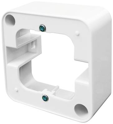 SURFACE-MOUNTED FRAME FOR CONTROL ELEMENTS, ROUNDED WHITE