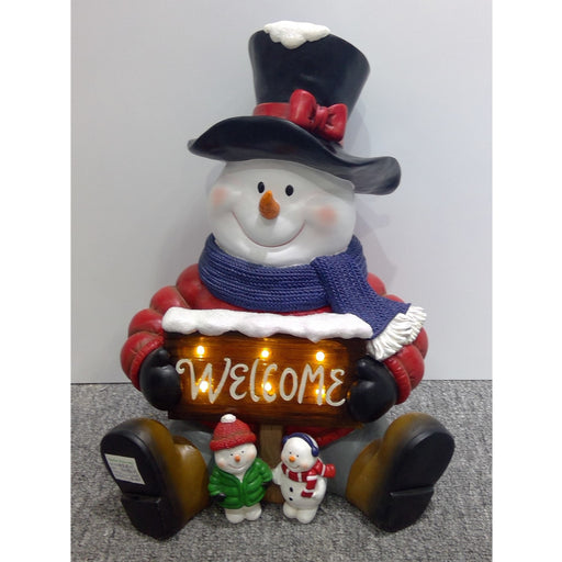 SNOWMAN LIGHT WELCOME POLYMULTICOLOR-BATTERY-LED-34X28X46CM