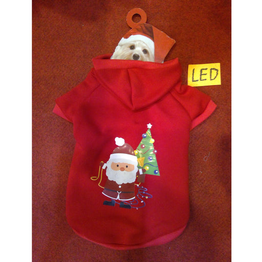 Dogsuit Santa / tree - LED Red/green-Battery-LED-40x40