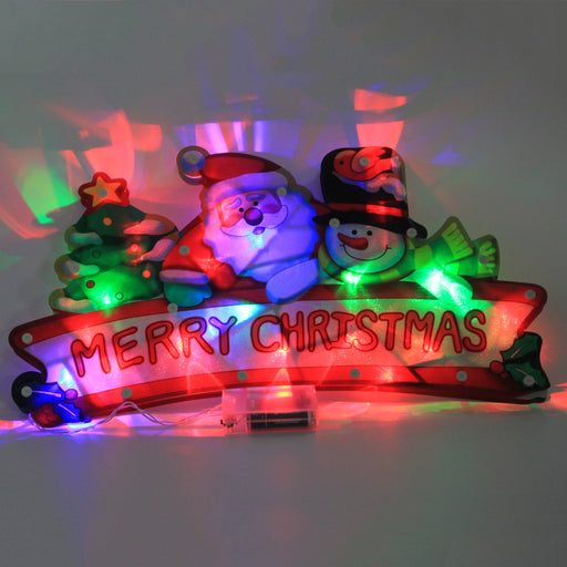 LIGHTED ORNAMENT MERRY CHRISTMAS RED-B/O-LED