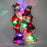 Lighted ornament santa/snowman RED-B/O-LED