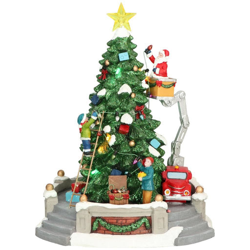 TREE UNDER CONSTRUCTION ANIMATED MULTICOLOR-BATTERY / ADAPTER (NO