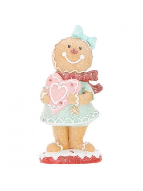 GINGERBREAD GIRL POLY 11X8X24CM--MULTICOLOR
