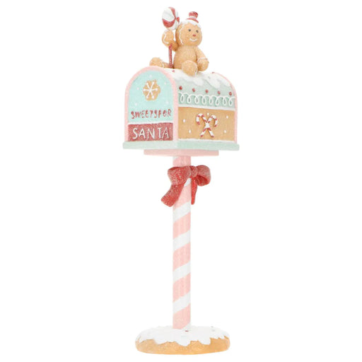 MAIL BOX GINGERBREAD POLY 11X10X36CM--MULTICOLOR
